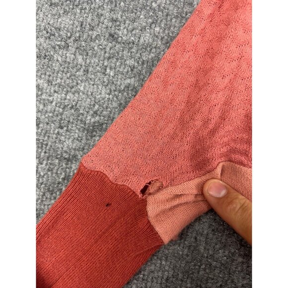 BKE Wrap Sweater Women's Small Peach Pink Long Sleeve Pullover Wrap Front - Picture 6 of 8